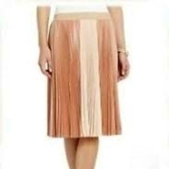 *nwt*bcbgmaxazria tisa apricot mist pleated skirt - Picture 1 of 16